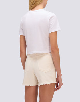 CAMISETA CROPPED DE MUJER CON LAVADO VINTAGE