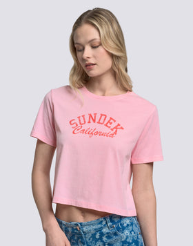 WOMEN'S CROPPED VINTAGE WASH T-SHIRT