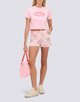 WOMEN'S CROPPED VINTAGE WASH T-SHIRT