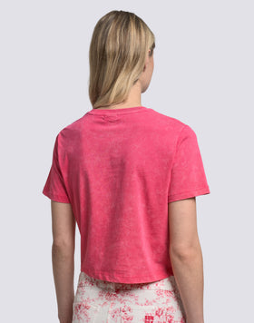 WOMEN'S CROPPED VINTAGE WASH T-SHIRT