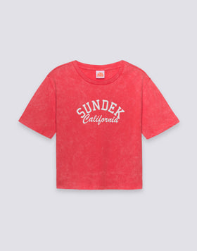 T-SHIRT CROP VINTAGE WASH POUR FEMME