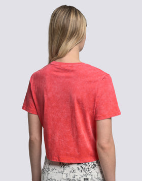 T-SHIRT CROP VINTAGE WASH POUR FEMME