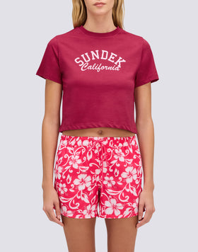 T-SHIRT CROP VINTAGE WASH POUR FEMME