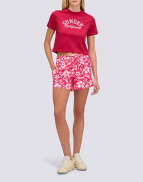 T-SHIRT CROP VINTAGE WASH POUR FEMME