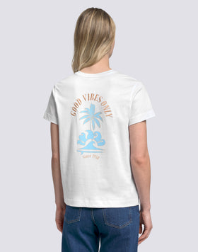 T-SHIRT FEMME IMPRIMÉ GOOD VIBES ONLY