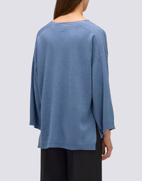 JERSEY DE LANA DE MUJER CON CUELLO EN V