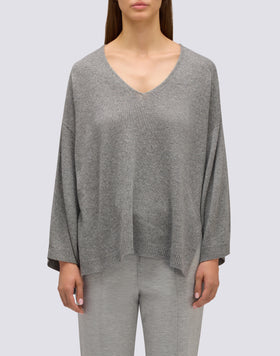 WOMEN'S V-NECK WOOL SWEATER