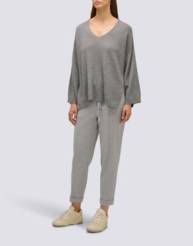 WOMEN'S V-NECK WOOL SWEATER