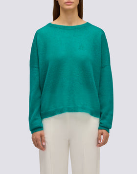 WOMEN'S CREW-NECK MOHAIR SWEATER