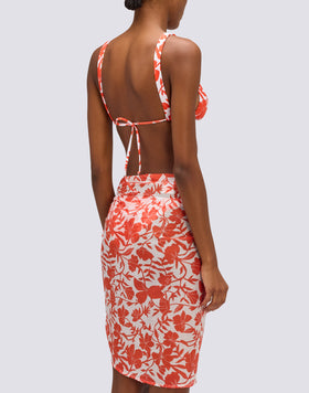 PAREO CON STAMPA PATCHY FLOWERS