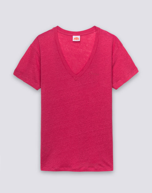 T-SHIRT À DEMI-MANCHES EN LIN
