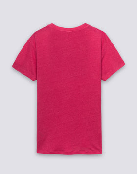 HALF-SLEEVED LINEN T-SHIRT