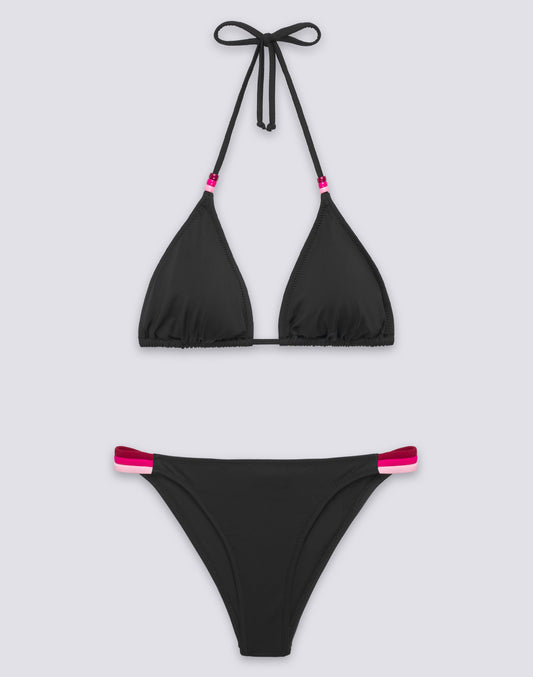 JENNIFER TRIANGLE TOP AND FIXED RAINBOW BOTTOM