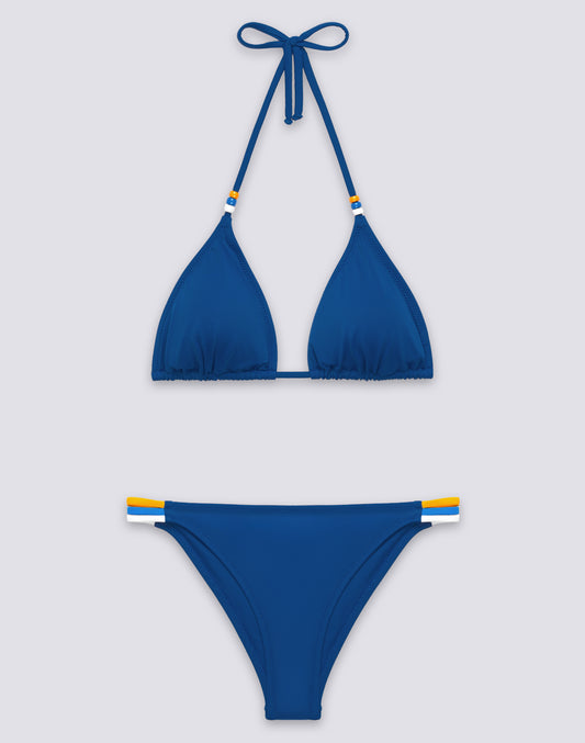 JENNIFER TRIANGLE TOP AND FIXED RAINBOW BOTTOM