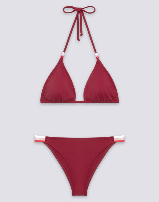 JENNIFER TRIANGLE TOP AND FIXED RAINBOW BOTTOM