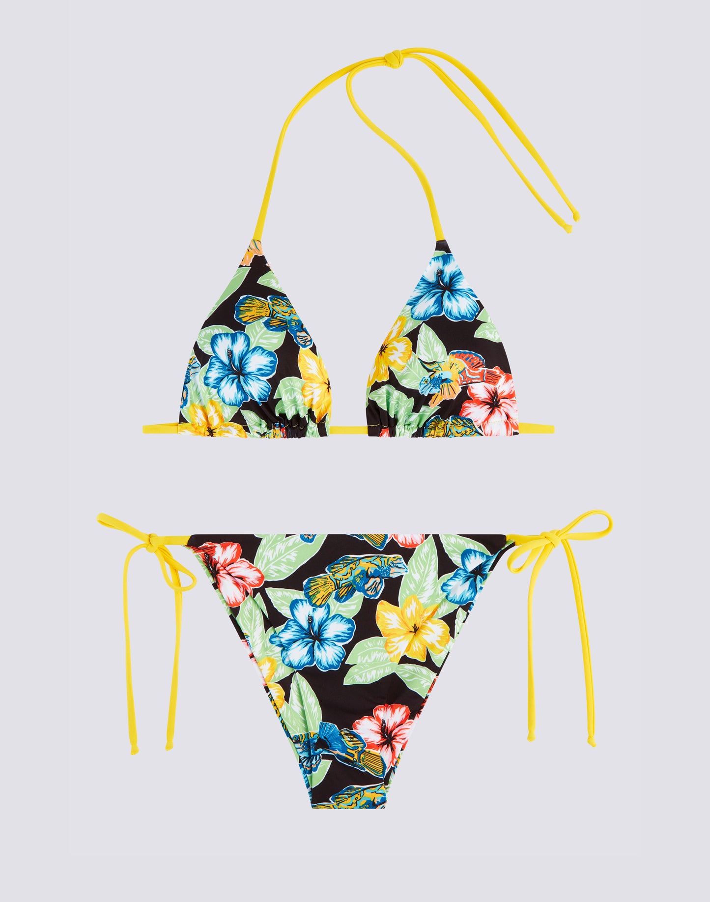 BIKINI ESTAMPADO FLORAL NEGRO ANIMAL FISH