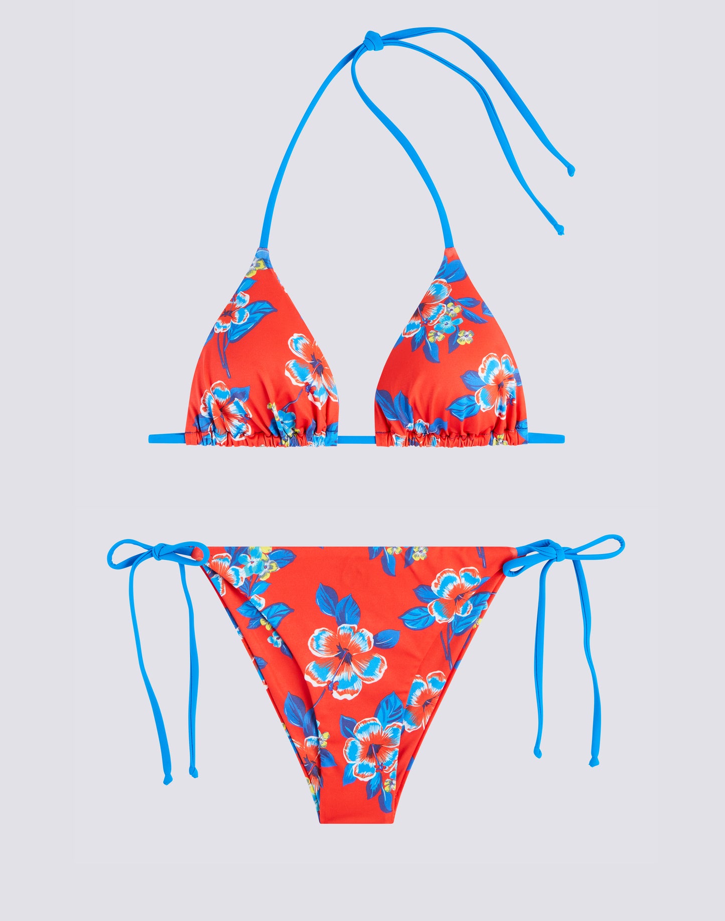 BIKINI ROJO CON ESTAMPADO FLORAL HIBI PANSY