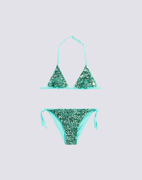 MINI TRIANGLE BIKINI WITH SEQUINS