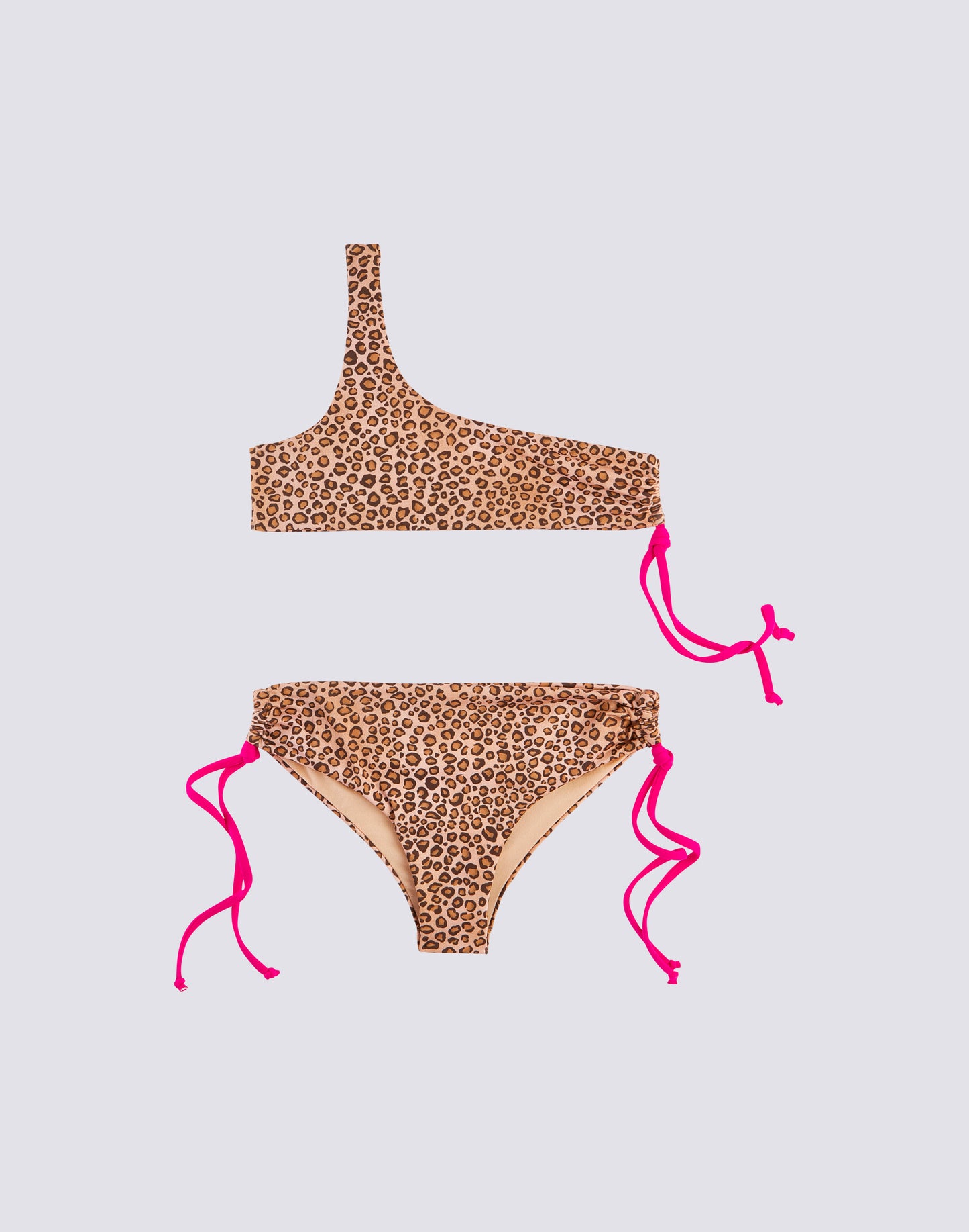 BIKINI TOP MONOSPALLA E SLIP CON LACCI REGOLABILI