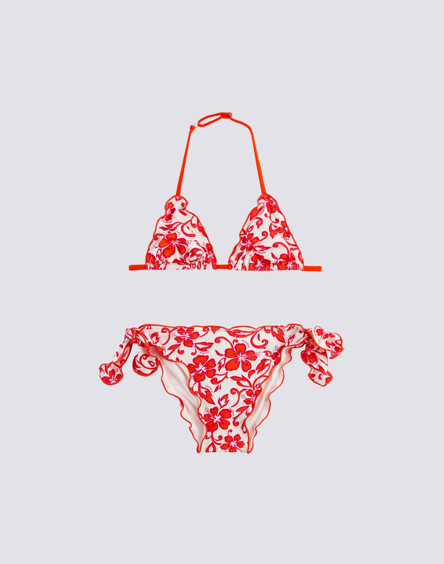 BIKINI FILLE IMPRIMÉ HIBISCUS SK23