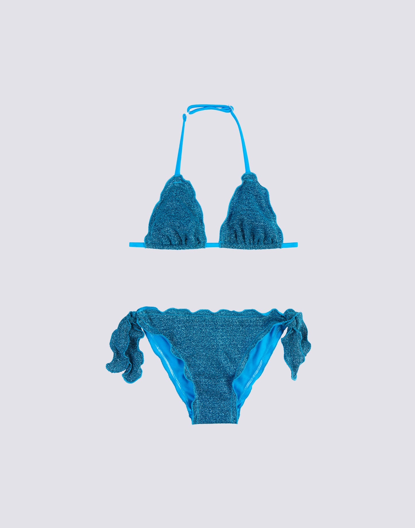 MINI MAGNOLIA BIKINI CON TOP A TRIANGOLO E SLIP CON FIOCCHI