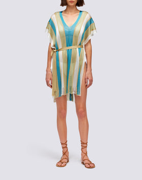 KAFTANO IN LUREX CON CINTURA