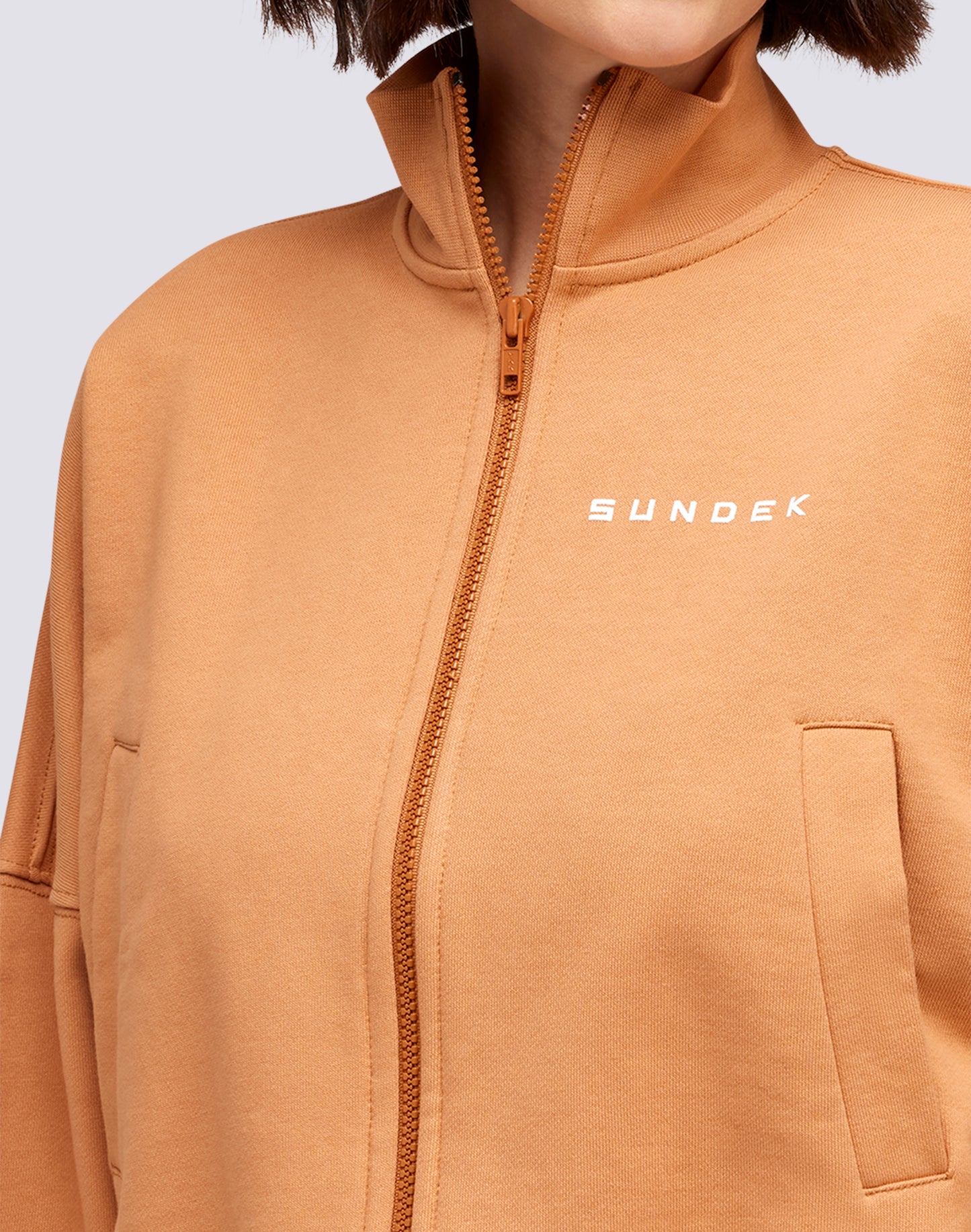 FULL ZIP SWEATSHIRT WITH PRINTED LOGO