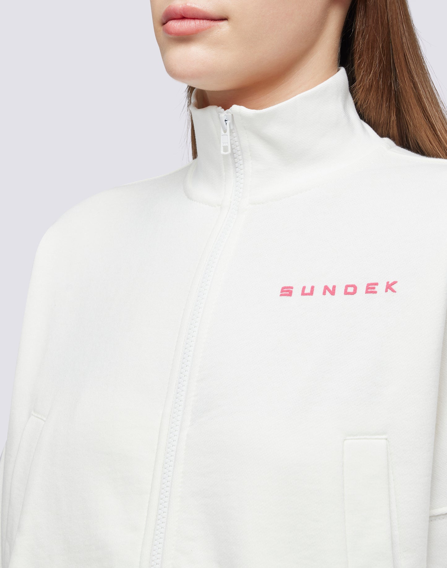 FULL ZIP SWEATSHIRT WITH PRINTED LOGO