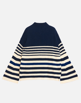 STRIPED TURTLENECK SWEATER