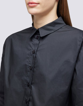 CAMICIA CROP IN POPELINE
