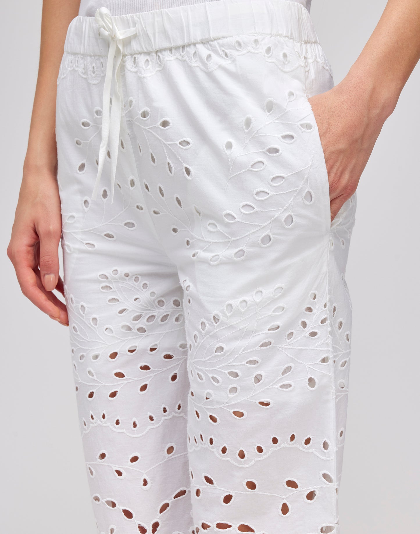 PANTALON LONG SANGALLO AVEC CORDON