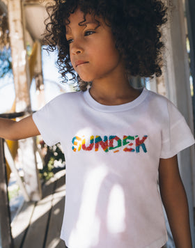 T-SHIRT À PERLES MULTICOLORES
