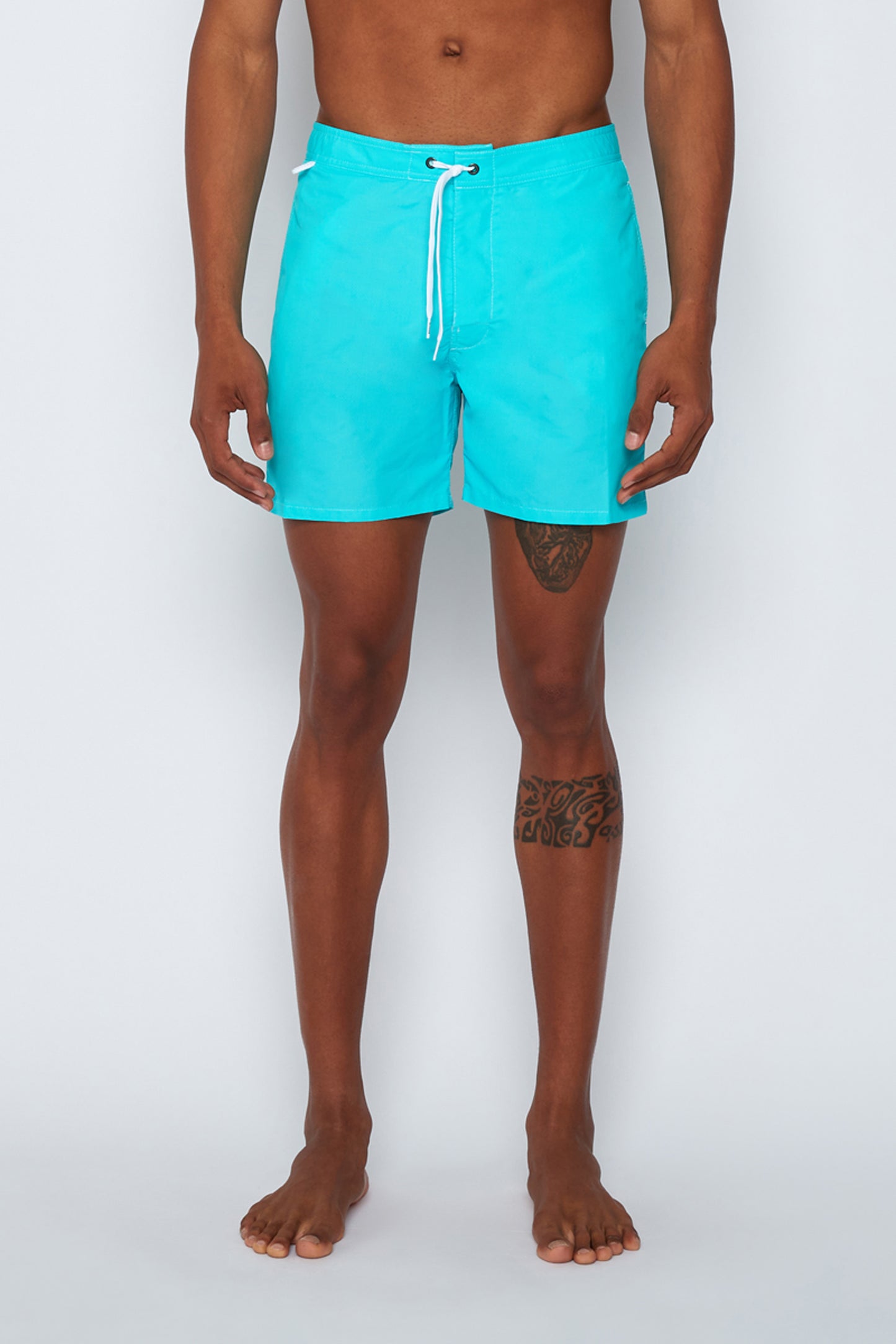 FIXED WAIST MID-LENGTH SWIM SHORTS