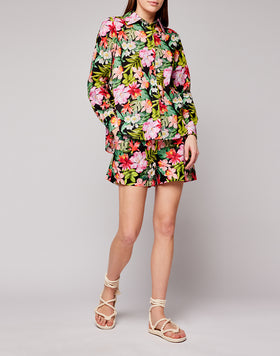 CHEMISE EN COTON À IMPRIMÉ FLORAL