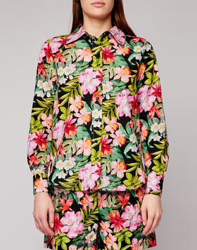 CHEMISE EN COTON À IMPRIMÉ FLORAL