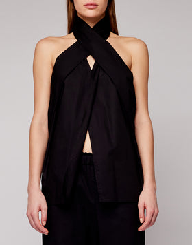 SOLID COLOR POPLIN TOP