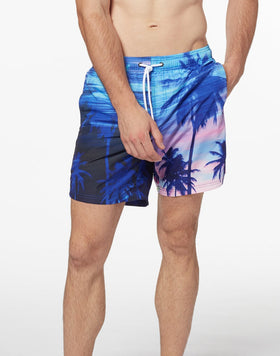 SHORT DE BAIN TAILLE ÉLASTIQUE MOYENNE AVEC IMPRIMÉ LAX