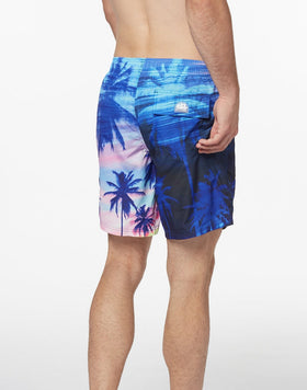 SHORT DE BAIN TAILLE ÉLASTIQUE MOYENNE AVEC IMPRIMÉ LAX