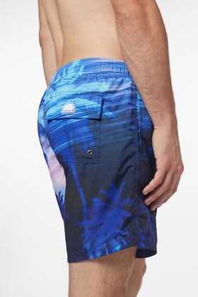 SHORT DE BAIN TAILLE ÉLASTIQUE MOYENNE AVEC IMPRIMÉ LAX