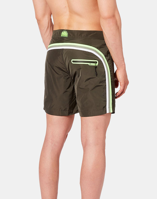 MID-LENGTH SWIM SHORTS WITH A FIXED WAISTBAND