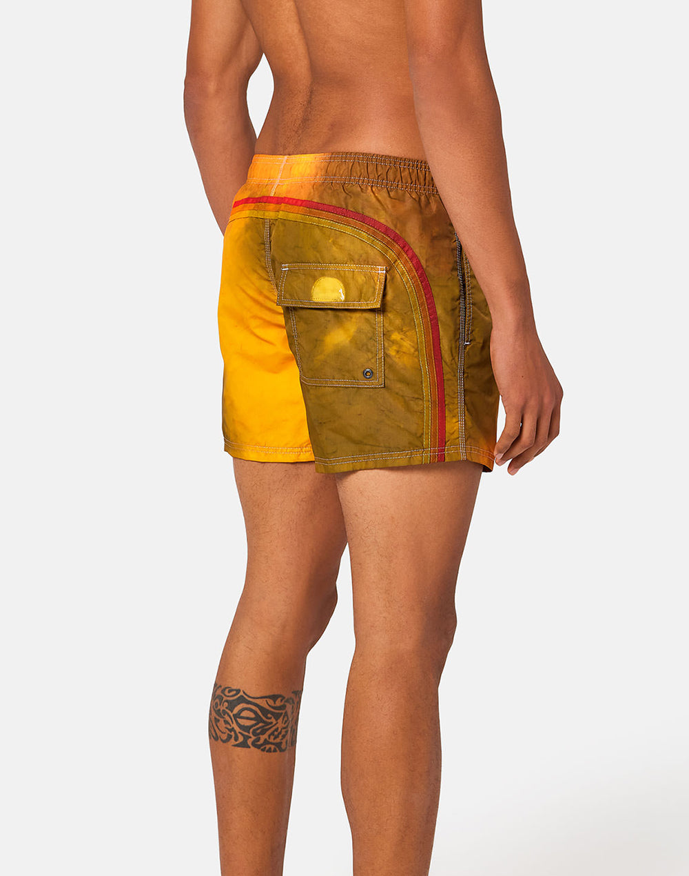 SHORT SWIM SHORTS WITH AN ELASTICATED WAISTBAND - GOLDENWAVE SPECIAL EDITION