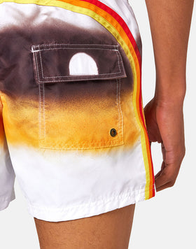 SHORT SWIM SHORTS WITH AN ELASTICATED WAISTBAND