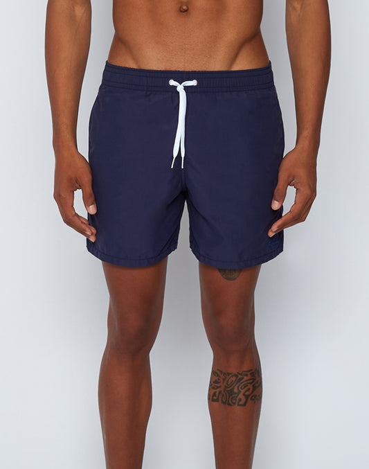 MID-LENGTH SWIM SHORTS WITH AN ELASTICATED WAISTBAND