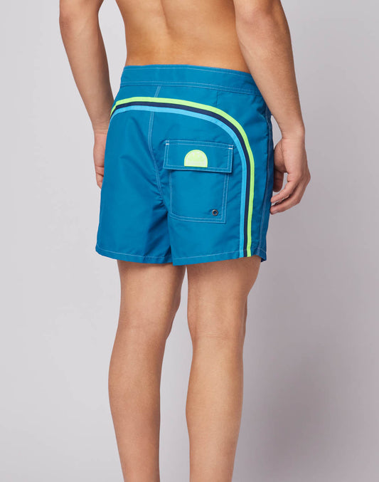 SHORT DE BAIN COURT TAILLE FIXE TAFFETA ICONIQUE