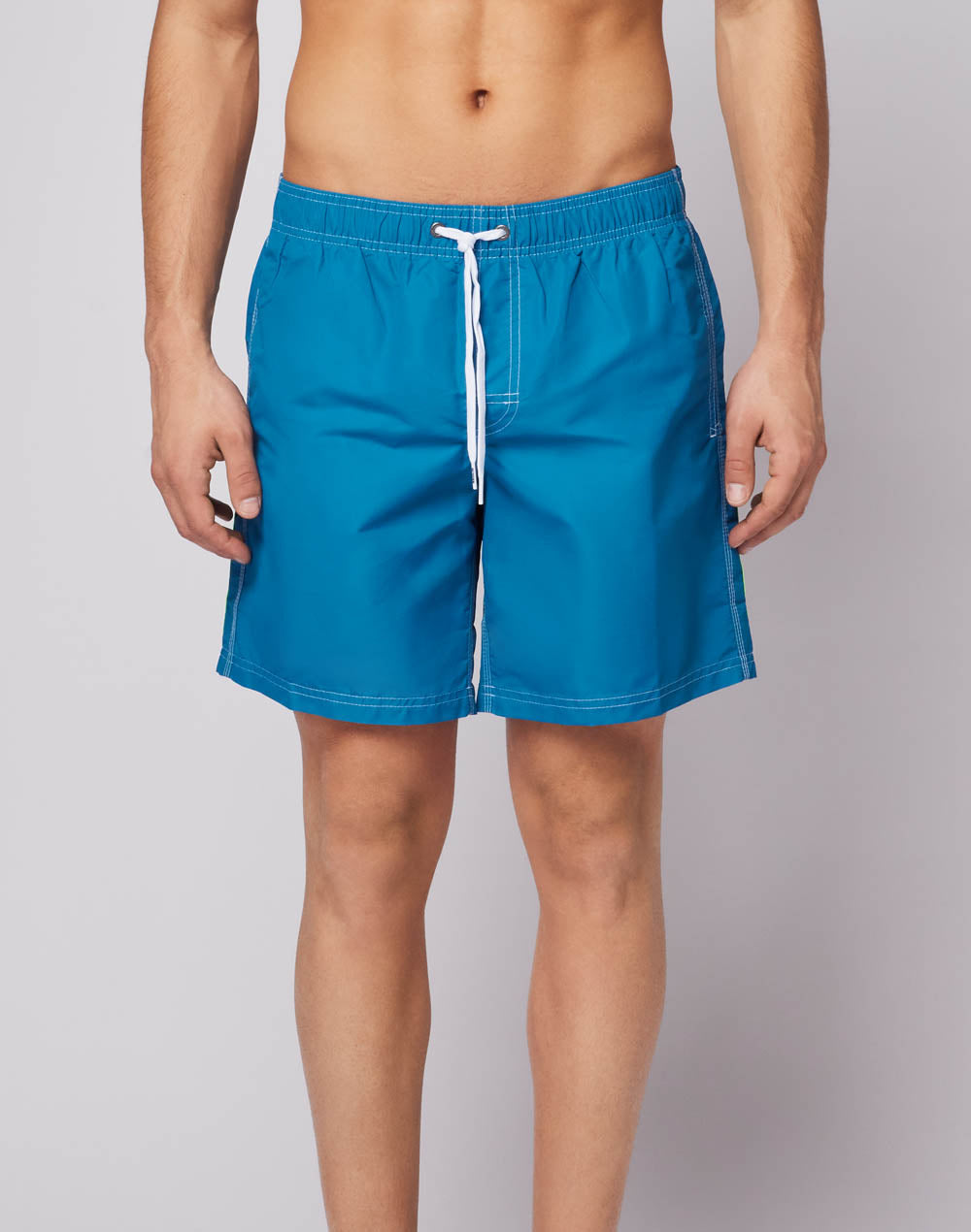 ICONIC TAFFETA MID-LENGTH SWIM SHORTS WITH AN ELASTICATED WAISTBAND