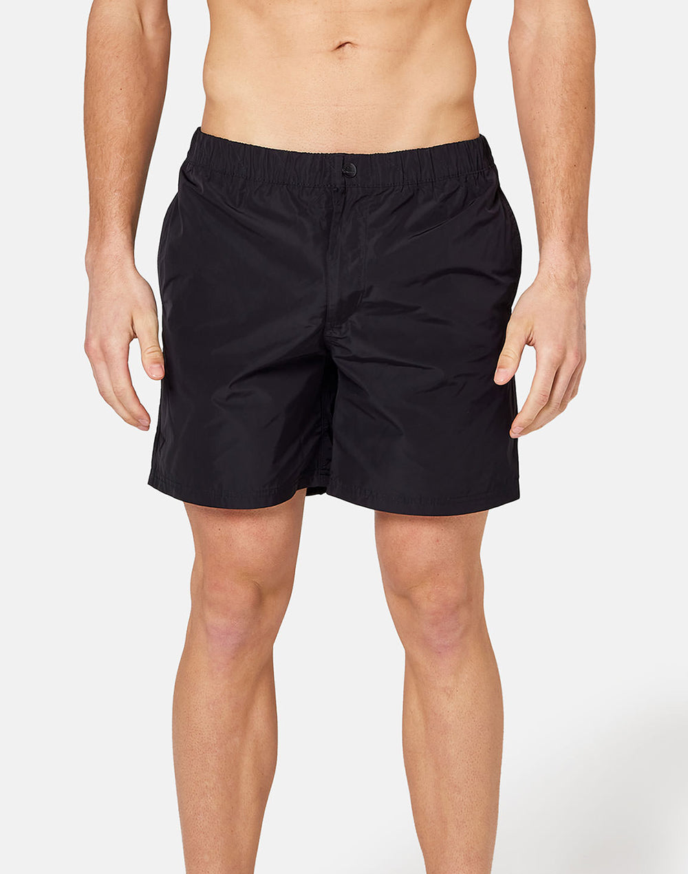 MID-LENGTH SWIM SHORTS WITH AN ELASTICATED WAISTBAND