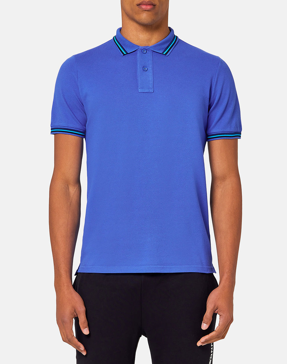 BRICE COTTON PIQUÉ POLO SHIRT WITH TRICOLOUR DETAILS