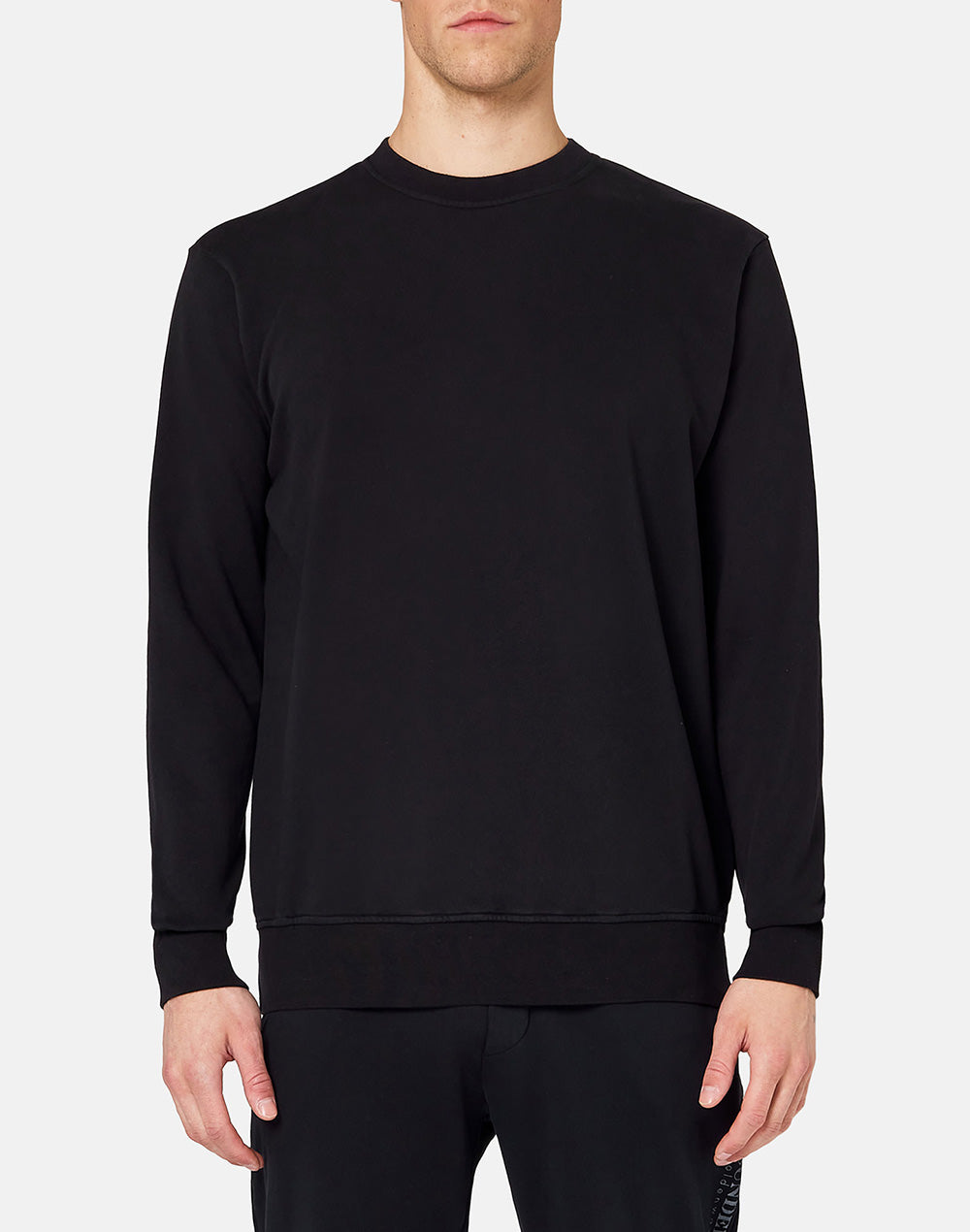 GARMENT-DYED DIAGONAL COTTON SWEATSHIRT