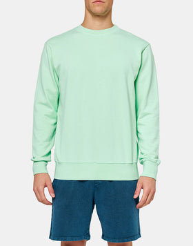 SUDADERA DE ALGODÓN DIAGONAL TEÑIDO EN PRENDA