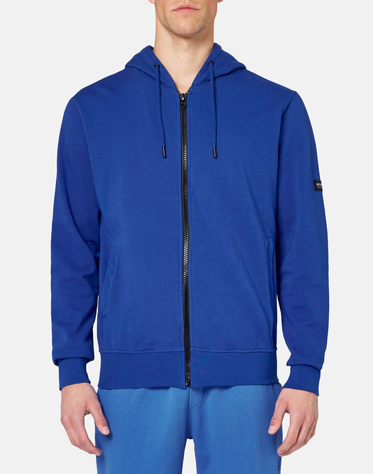 ZIPPED COTTON HOODIE